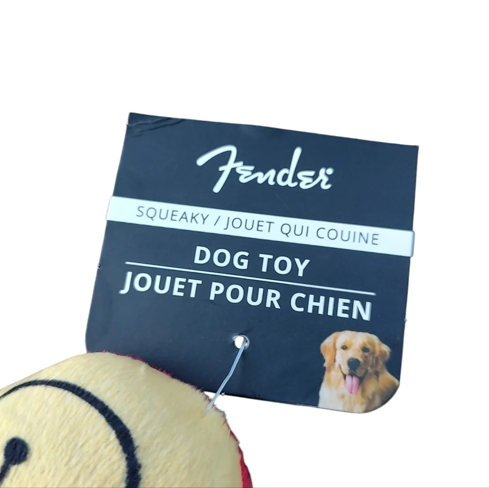 Fender Guitar Squeaky Rope Dog Toy